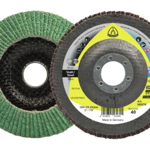 Garantierte Lieferung Klingspor Fächerschleifscheibe SMT 976 125 x 22,23 mm gewölbt K80 Keramikkorund K80