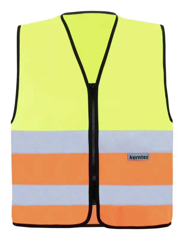 Zertifiziert Korntex Warnweste Cologne gelb/orange Größe 2XL
