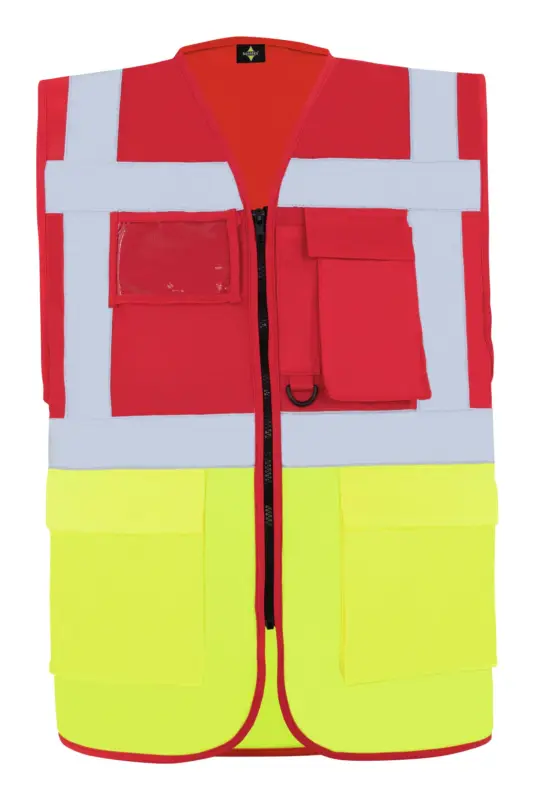Direkt Vom Hersteller Korntex Warnweste Hamburg rot/gelb Größe 2XL