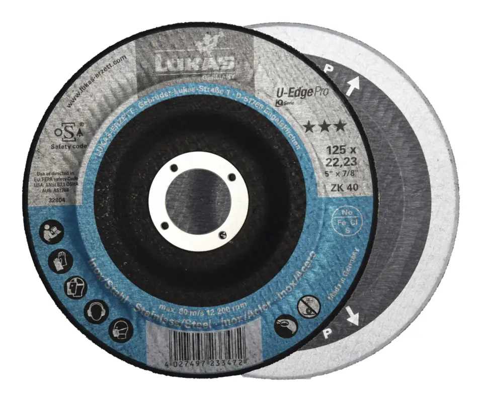 Lukas Kehlnahtschleifscheibe U-EDGE PRO 125 mm Korn 80 Sofort Bestellen