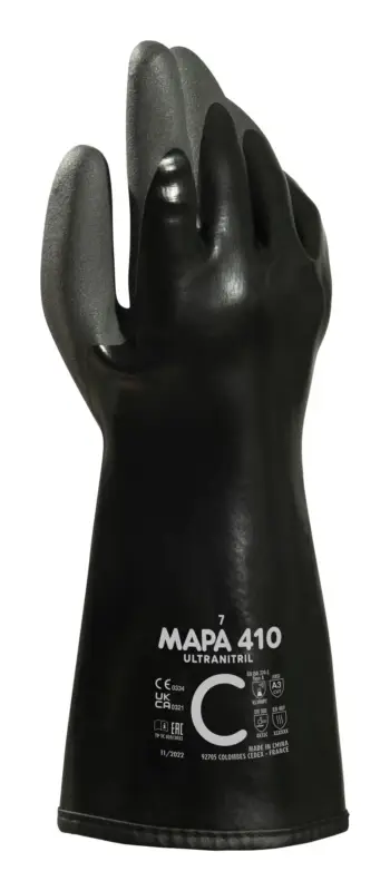Ausverkauf Mapa Chemikalienhandschuh Ultranitril 410, Größe 11 (Verpackungseinheit 12 Paar)