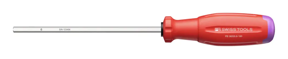 PB Swiss Tools Schraubendreher Innensechskant 6 x 160 mm SwissGrip EVO Neu