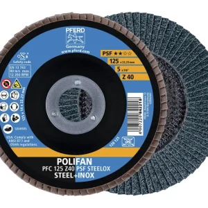 Must-Have Pferd Fächerschleifscheibe Z 80PSF gerade 125 mm K80