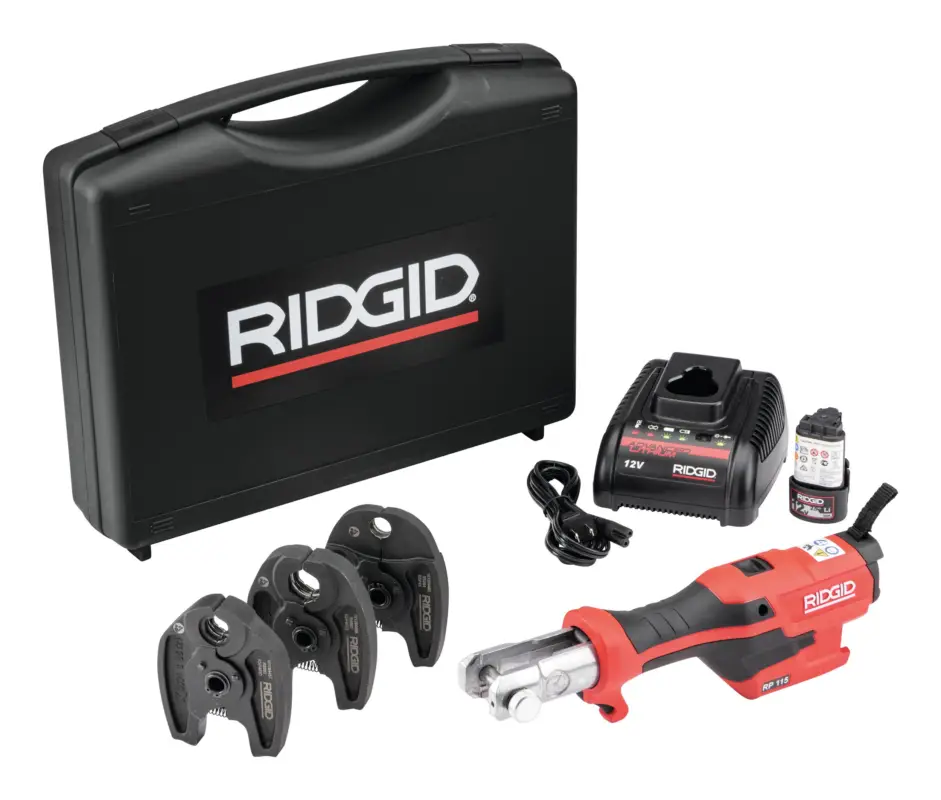 Versand Am Gleichen Tag Ridgid Akku-Radialpresse RP115 15 kN inkl. TH16-20-26
