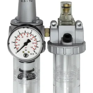 Riegler Wartungseinheit 2-teilig BR Standard, G1/2" DN15, BG 3, PC-Behälter, 5µm, 0,5-10 bar Preisknaller