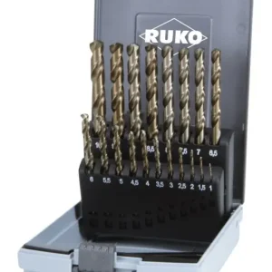 Schneller Versand Ruko Spiralbohrer-Satz DIN338 HSS-Co5 D.1-10mm 0,5 mm, Kunststoff-Kassette, 19-teilig