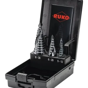 Ruko Stufenbohrer-Satz HSS spiralgenutet 3-teilig 5-12/6-20/8-30 mm, Kunststoff-Kassette, Ultimatecut Knallerangebot