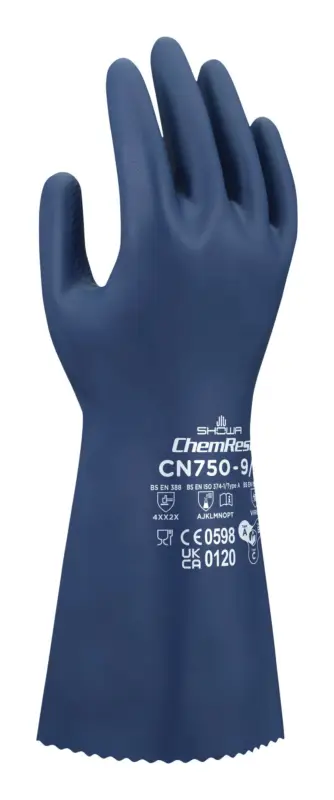 Showa Chemikalienschutzhandschuh CN750 Größe XL (Verpackungseinheit 12 Paar) Neue Ware