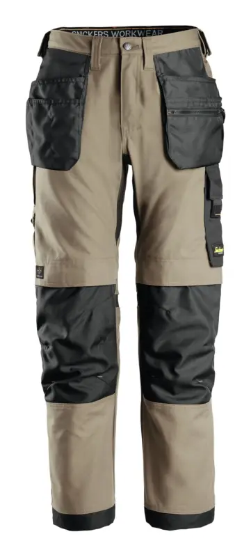 Sale Snickers Workwear Stretch-Arbeitshose Canvas+ 6224, 060, khaki-schwarz