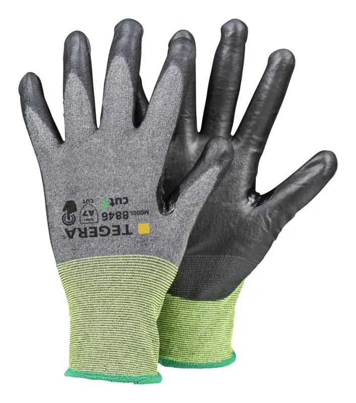 Tegera Schnittschutzhandschuh 8846, CUT F, CRF OMNI, 21G Größe 10 (Verpackungseinheit 6 Paar) Geprüft