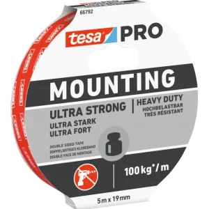 Letzte Chance Tesa Mounting Pro 66792 Ultra Strong, 5m x 19 mm (Verpackungseinheit 10 Rollen)