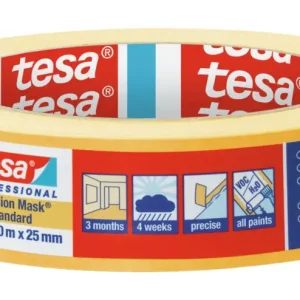 Preis Gesenkt Tesa Professional 4344 Präzisionkrepp Standard 50m x 25 mm (Verpackungseinheit 6 Rollen)
