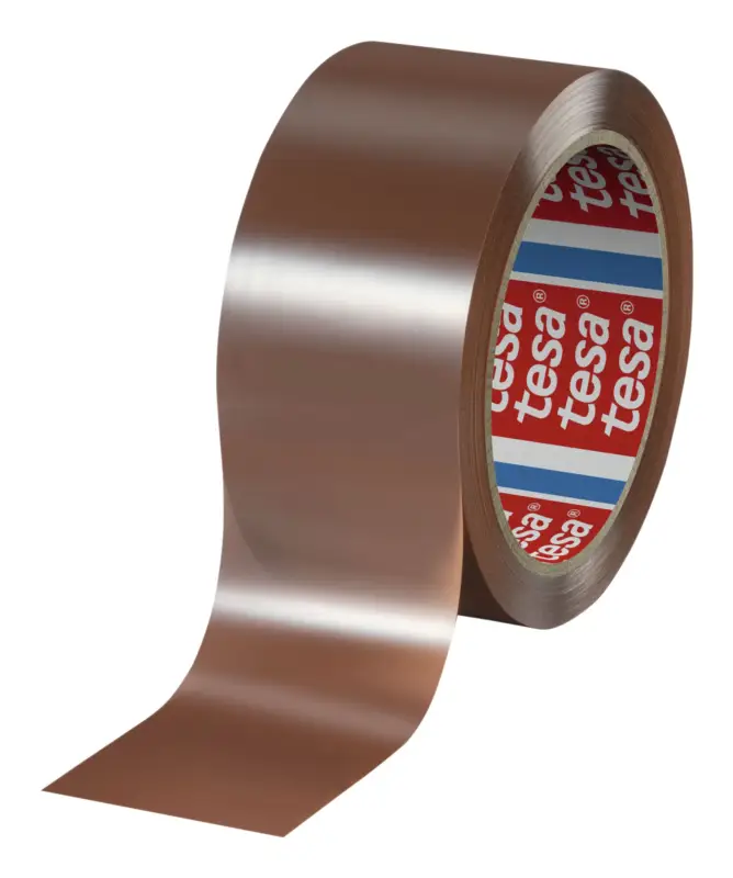 Tesa tesapack 60412 Packband 66 m x 50 mm chamois aus recyceltem PET (Verpackungseinheit 6 Rollen) Preisknaller