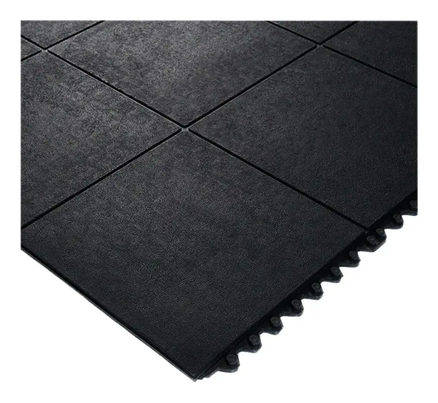Abverkauf VR Trade Arbeitsplatzsteckmatte SBR/NR, schwarz, geschlossene Decke, 14 mm, 900 x 900 mm