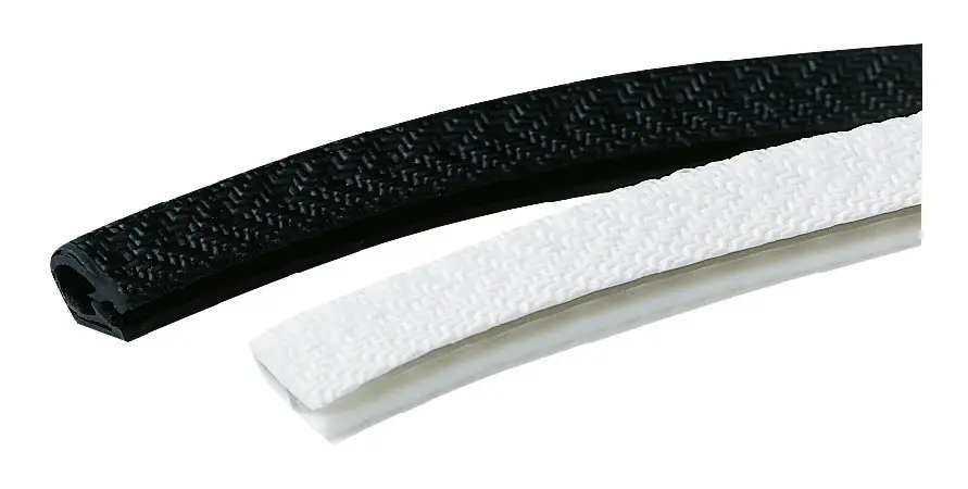 Preisreduziert VR Trade Kantenschutz flexibel schwarz, mit Moosgummi, Klemmbereich 1,5-5 mm, 10,2 x 54 mm, 25m