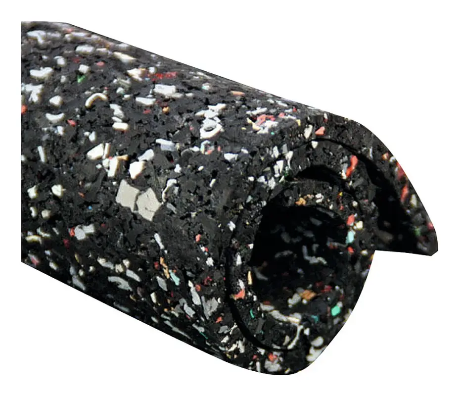 VR Trade Recyclingmatte Gummi/PU, schwarz-bunt 8 mm, 1500 mm 5m Top-Seller