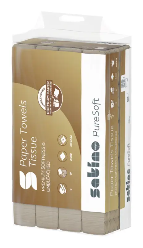 Super-Preis Wepa Satino PureSoft Handtuchpapier W-Falz 2-lagig 24 x 32 cm