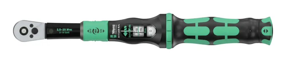 Wera Drehmomentschlüssel Click-Torque Lock A5 R/L 2,5-25 Nm 1/4" Jetzt Bestellen