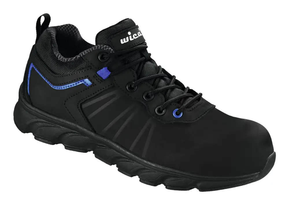 Neu Im Sortiment Wica Sicherheitshalbschuh Vezzo Schwarz, Blau, S3 SRC Größe 46 (Verpackungseinheit 1 Paar)