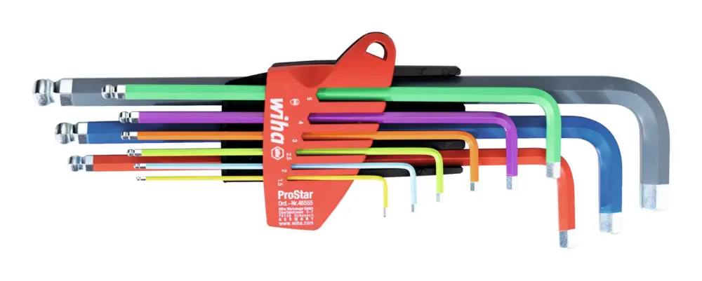 Mega-Angebot Wiha Winkelschraubendreher-Satz im ProStar Halter 9-teilig 1,5-10 mm lang Kugelkopf bunt