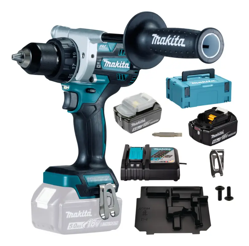Sonderangebot Makita Akku-Bohrschrauber 18V, DDF492RTJ, 141 Nm, 2 x 5 Ah Li-Ion in MAKPAC 2