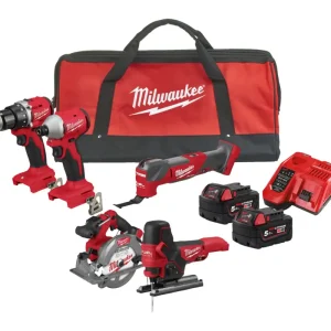 Milwaukee Akku-Maschinenset M18 BLCPP5A-502B mit 2x Akku 5 Ah - in Werkzeugtasche Schnäppchen