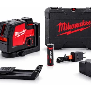 Sonderaktion Milwaukee Kreuzlinienlaser L4CLLP-301C mit 1x USB-Akku 3 Ah - im Transportkoffer