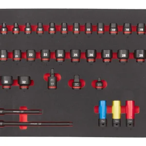 Top-Seller Milwaukee Shockwave Schlagnüsse 1/2" in Einlage für Werkstattwagen - 32-teilig