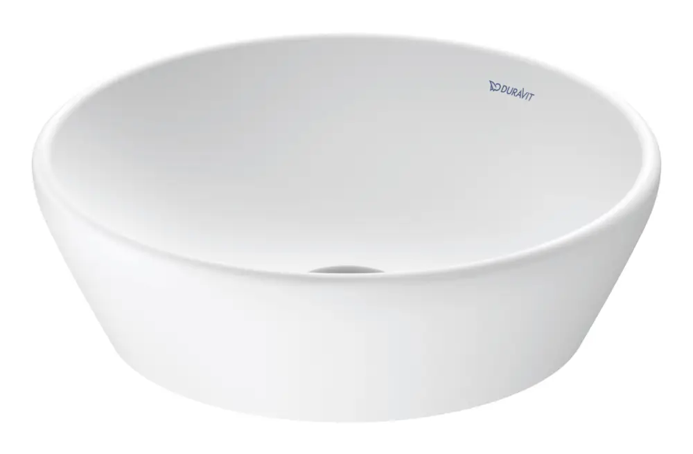 Expressversand Duravit D-Neo Aufsatzbecken rund ohne Hahnloch ohne Überlauf 400 x 400 mm - Weiß Seidenmatt