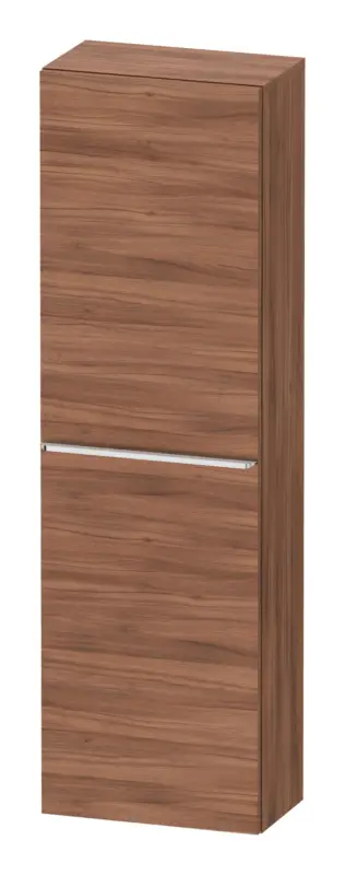 Duravit D-Neo Halbhochschrank mit 1 Tür Anschlag links Griff Chrom Hochglanz 400 x 1320 x 240 mm - Nussbaum Natur Matt Neue Kollektion
