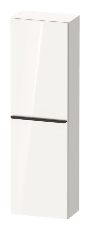 Duravit D-Neo Halbhochschrank mit 1 Tür Anschlag links Griff Diamantschwarz Matt 400 x 1320 x 240 mm - Weiß Hochglanz Nur Für Kurze Zeit