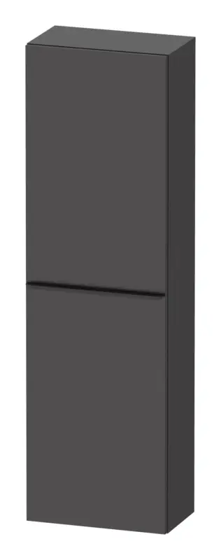 Wochenendangebot Duravit D-Neo Halbhochschrank mit 1 Tür Anschlag links Griff Diamantschwarz Matt 400 x 1320 x 240 mm - Graphit Matt