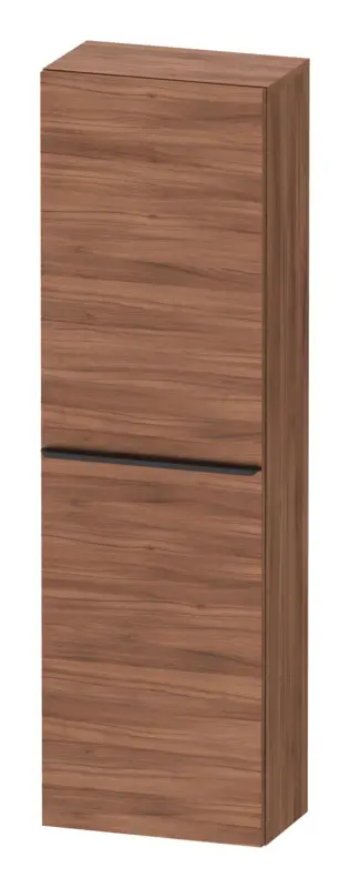 Heißes Angebot Duravit D-Neo Halbhochschrank mit 1 Tür Anschlag links Griff Diamantschwarz Matt 400 x 1320 x 240 mm - Nussbaum Natur Matt