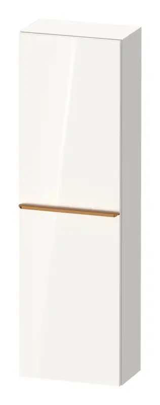 Duravit D-Neo Halbhochschrank mit 1 Tür Anschlag rechts Griff Bronze Gebürstet 400 x 1320 x 240 mm - Weiß Hochglanz Preisknaller