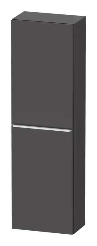 Markenprodukt Duravit D-Neo Halbhochschrank mit 1 Tür Anschlag rechts Griff Chrom Hochglanz 400 x 1320 x 240 mm - Graphit Matt