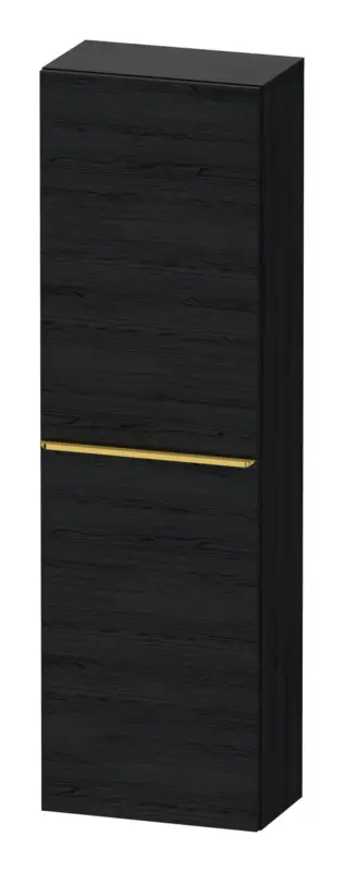 Duravit D-Neo Halbhochschrank mit 1 Tür Anschlag rechts Griff Gold Poliert 400 x 1320 x 240 mm - Eiche Schwarz Matt Bestseller