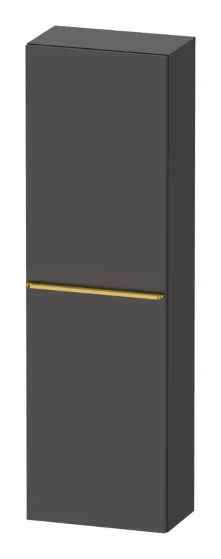 Direktkauf Duravit D-Neo Halbhochschrank mit 1 Tür Anschlag rechts Griff Gold Poliert 400 x 1320 x 240 mm - Graphit Matt
