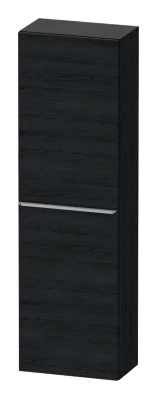 Duravit D-Neo Halbhochschrank mit 1 Tür Anschlag rechts Griff Edelstahl Gebürstet 400 x 1320 x 240 mm - Eiche Schwarz Matt Schneller Versand