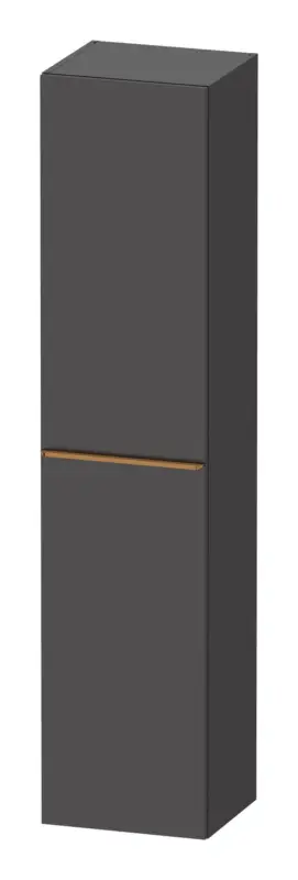 Duravit D-Neo Hochschrank mit 1 Tür Anschlag links Griff Bronze Gebürstet 400 x 1760 x 360 mm - Graphit Matt Expressversand