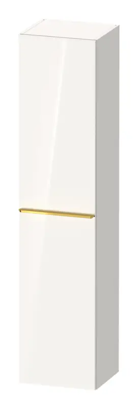 Duravit D-Neo Hochschrank mit 1 Tür Anschlag links Griff Gold Poliert 400 x 1760 x 360 mm - Weiß Hochglanz Preiswert