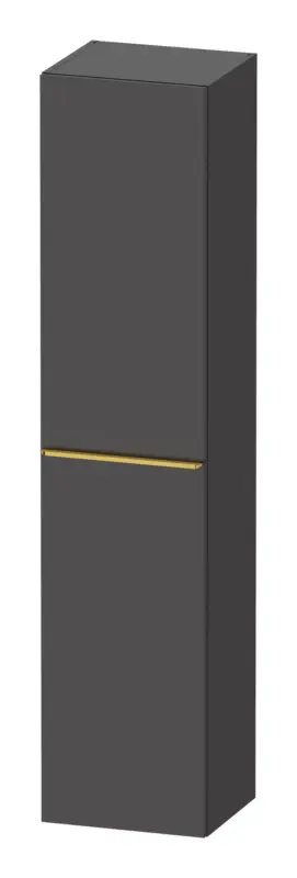 Duravit D-Neo Hochschrank mit 1 Tür Anschlag links Griff Gold Poliert 400 x 1760 x 360 mm - Graphit Matt Expressversand