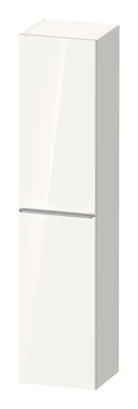 Super-Preis Duravit D-Neo Hochschrank mit 1 Tür Anschlag links Griff Edelstahl Gebürstet 400 x 1760 x 360 mm - Weiß Hochglanz