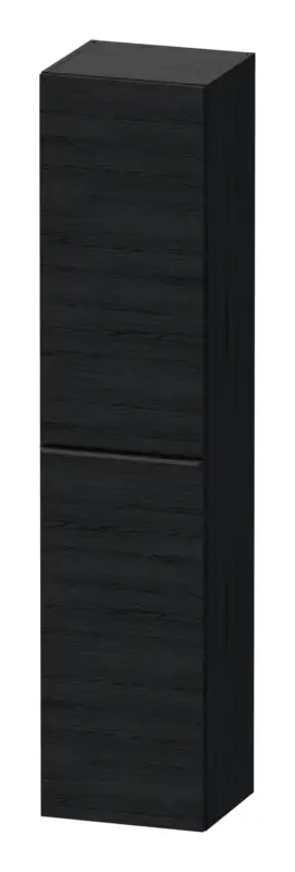 Duravit D-Neo Hochschrank mit 1 Tür Anschlag links Griff Diamantschwarz Matt 400 x 1760 x 360 mm - Eiche Schwarz Matt Meistverkauft