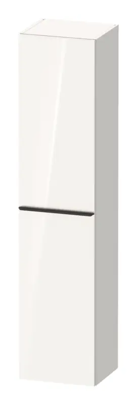 Schneller Versand Duravit D-Neo Hochschrank mit 1 Tür Anschlag links Griff Diamantschwarz Matt 400 x 1760 x 360 mm - Weiß Hochglanz