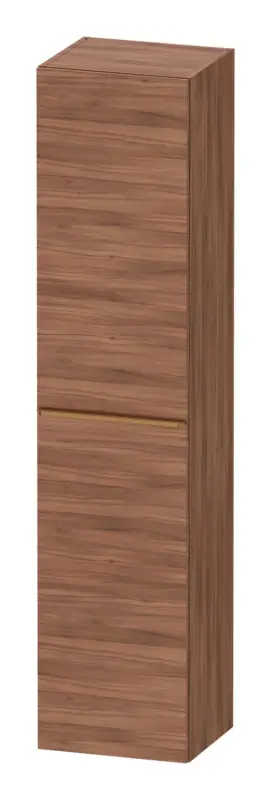 Duravit D-Neo Hochschrank mit 1 Tür Anschlag rechts Griff Bronze Gebürstet 400 x 1760 x 360 mm - Nussbaum Natur Matt Zertifiziert