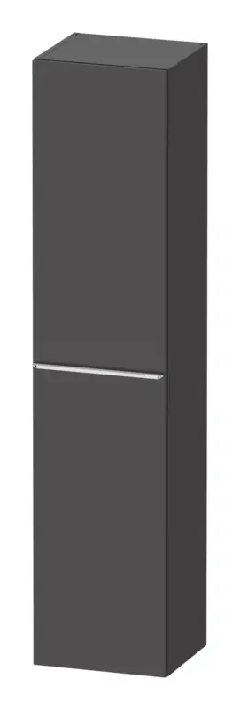 Duravit D-Neo Hochschrank mit 1 Tür Anschlag rechts Griff Chrom Hochglanz 400 x 1760 x 360 mm - Graphit Matt Preiswert