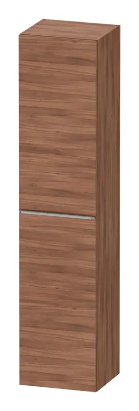 Saisonangebot Duravit D-Neo Hochschrank mit 1 Tür Anschlag rechts Griff Edelstahl Gebürstet 400 x 1760 x 360 mm - Nussbaum Natur Matt
