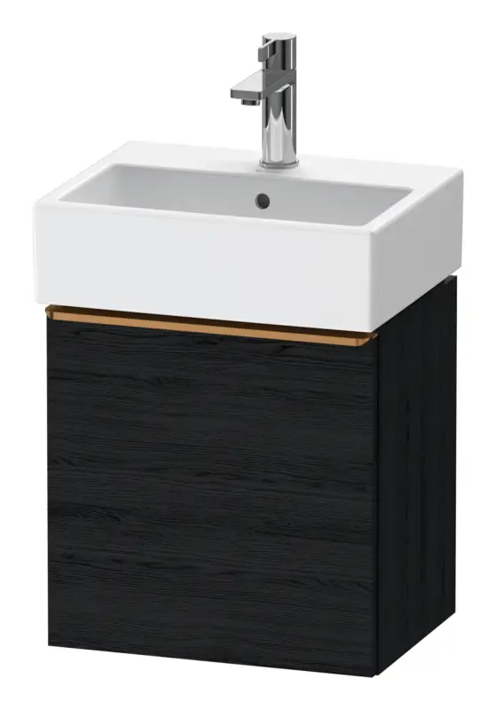Duravit D-Neo Waschtischunterschrank mit 1 Tür Anschlag links Griff Bronze Gebürstet 434 x 440 x 322 mm - Eiche Schwarz Matt Billig