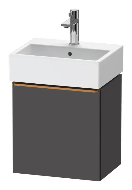 Jetzt Bestellen Duravit D-Neo Waschtischunterschrank mit 1 Tür Anschlag links Griff Bronze Gebürstet 434 x 440 x 322 mm - Graphit Matt