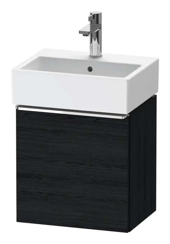 Nur Für Kurze Zeit Duravit D-Neo Waschtischunterschrank mit 1 Tür Anschlag rechts Griff Chrom Hochglanz 434 x 440 x 322 mm - Eiche Schwarz Matt